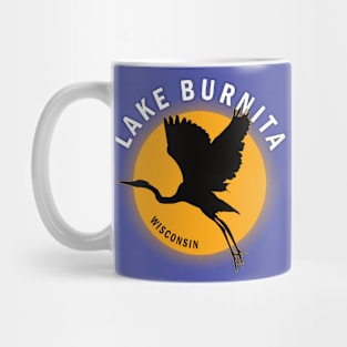 Lake Burnita in Wisconsin Heron Sunrise Mug